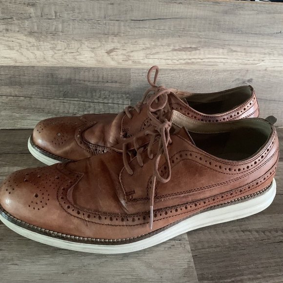 Cole Haan Original Grand C21133 Men\'s Woodbury Long Wingtip Oxford Shoes Sz 10 M main image 4